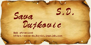Sava Dujković vizit kartica